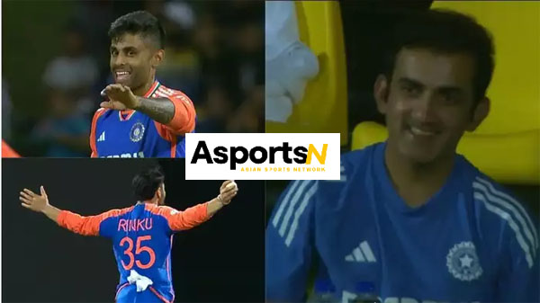Rinku Singh : रिंकू सिंह ने विकेट लिया, कोच गौतम गंभीर डगआउट में हंसते हुए Rinku Singh : रिंकू सिंह ने विकेट लिया, कोच गौतम गंभीर डगआउट में हंसते हुए