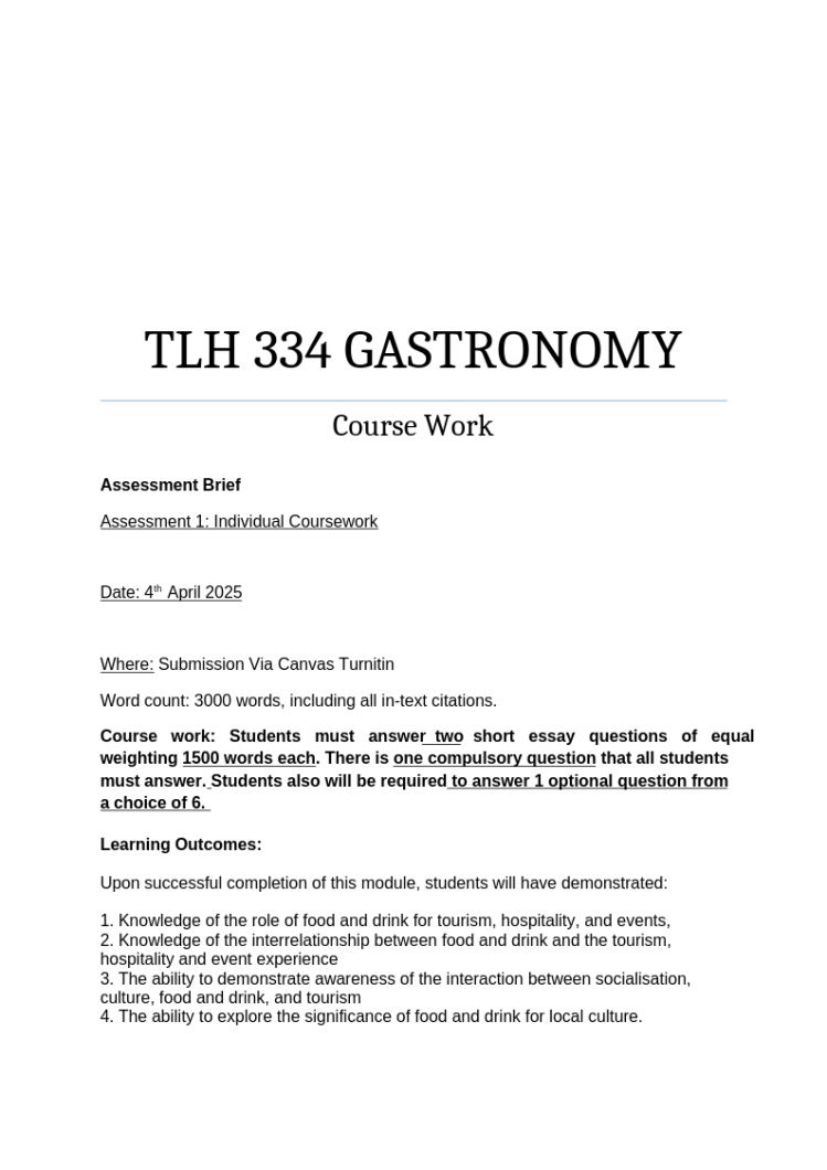 ISMT TLH334 Assessment Brief ISMT TLH334 Assessment Brief