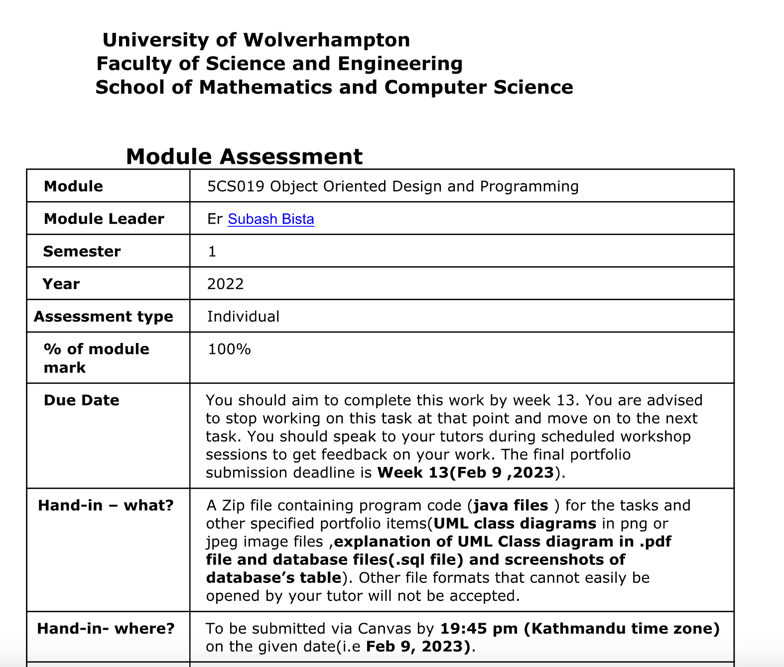 5CS019 Object Oriented Design and Programming – Course Management System – Herald College 5CS019 Object Oriented Design and Programming – Course Management System – Herald College