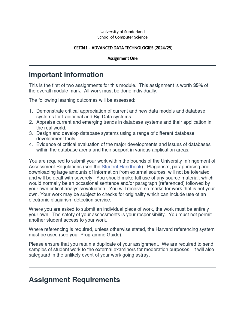 Assignment-1 CET341ADT Assignment-1 CET341ADT