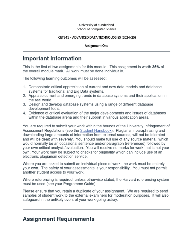 Assignment-1 CET341ADT Assignment-1 CET341ADT