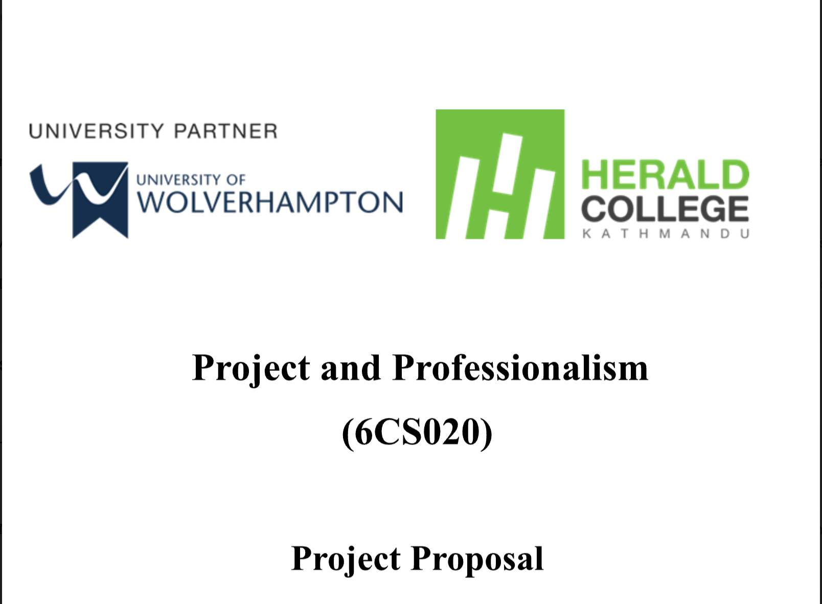 (6CS020) – Project and Professionalism – FYP (6CS020) – Project and Professionalism – FYP