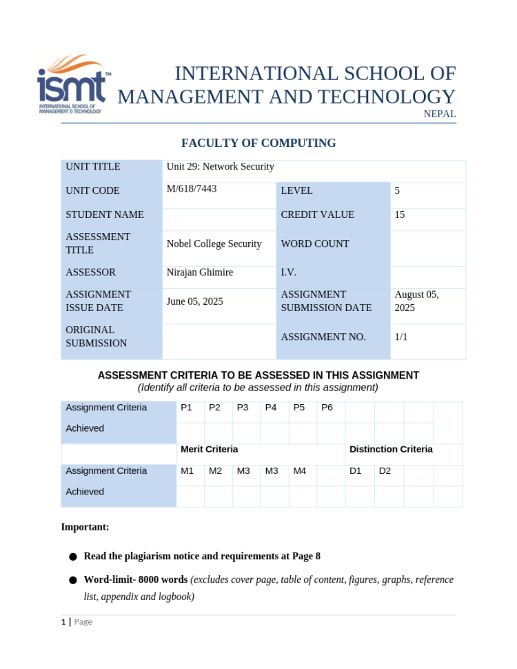 Unit 29 – L5_Network Security – June 05, 2025 – Nirajan Ghimire Unit 29 – L5_Network Security – June 05, 2025 – Nirajan Ghimire