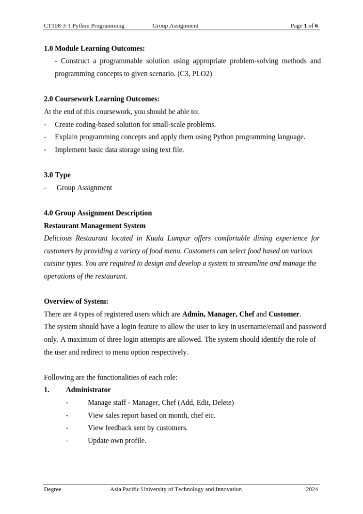 PYP_Assignment Question PYP_Assignment Question