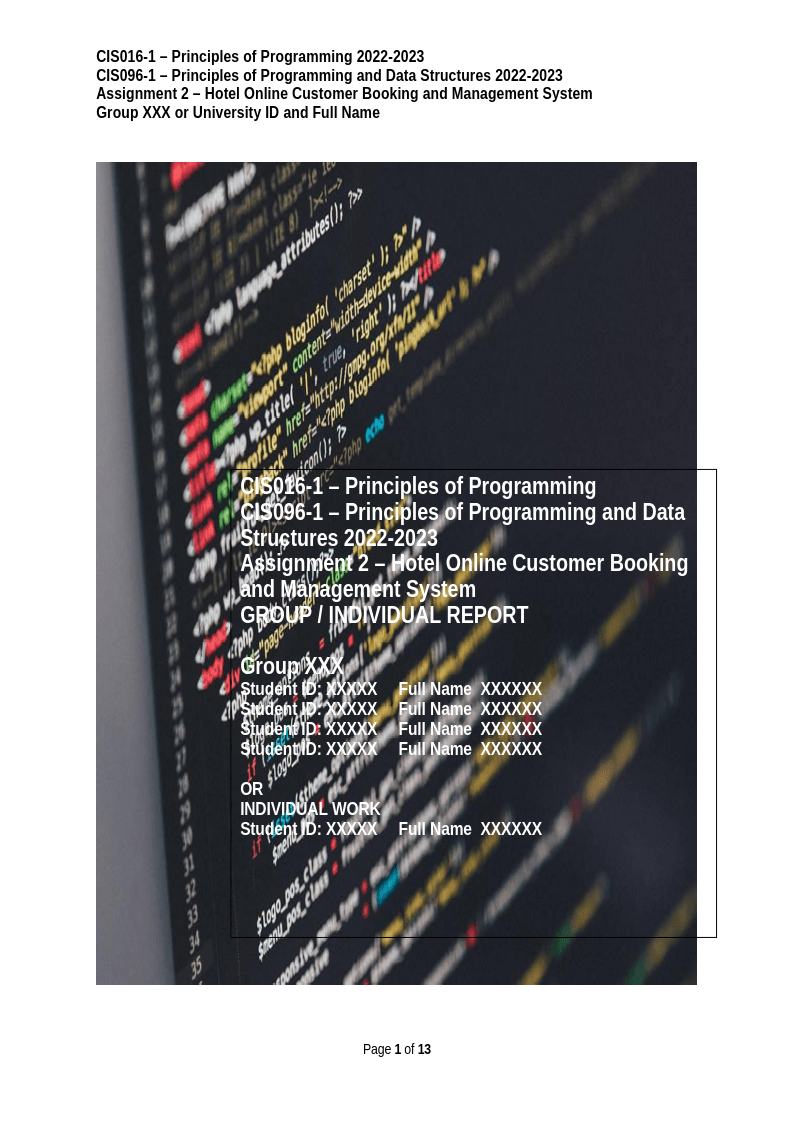 CIS016-1_CIS096-1 – Assessment 2 Report Template 2023-2024 (1) CIS016-1_CIS096-1 – Assessment 2 Report Template 2023-2024 (1)