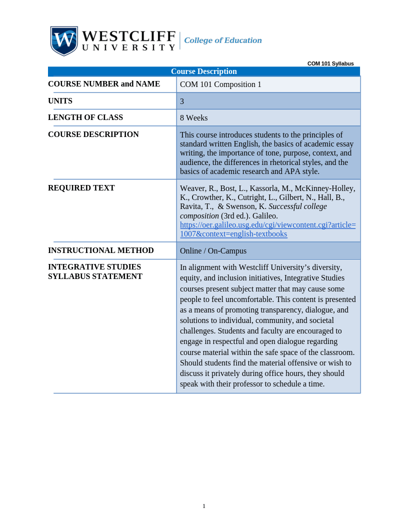 COM 101 Syllabus.docx COM 101 Syllabus.docx