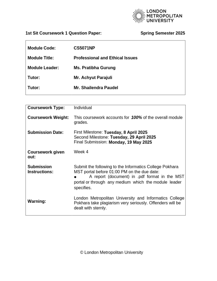 CS5071NPProfessionalandEthicalIssuesSpring25MainSitCWQP_08f31e25-c3ca-45ec-8c05-46e300dc52fe_89407_ CS5071NPProfessionalandEthicalIssuesSpring25MainSitCWQP_08f31e25-c3ca-45ec-8c05-46e300dc52fe_89407_