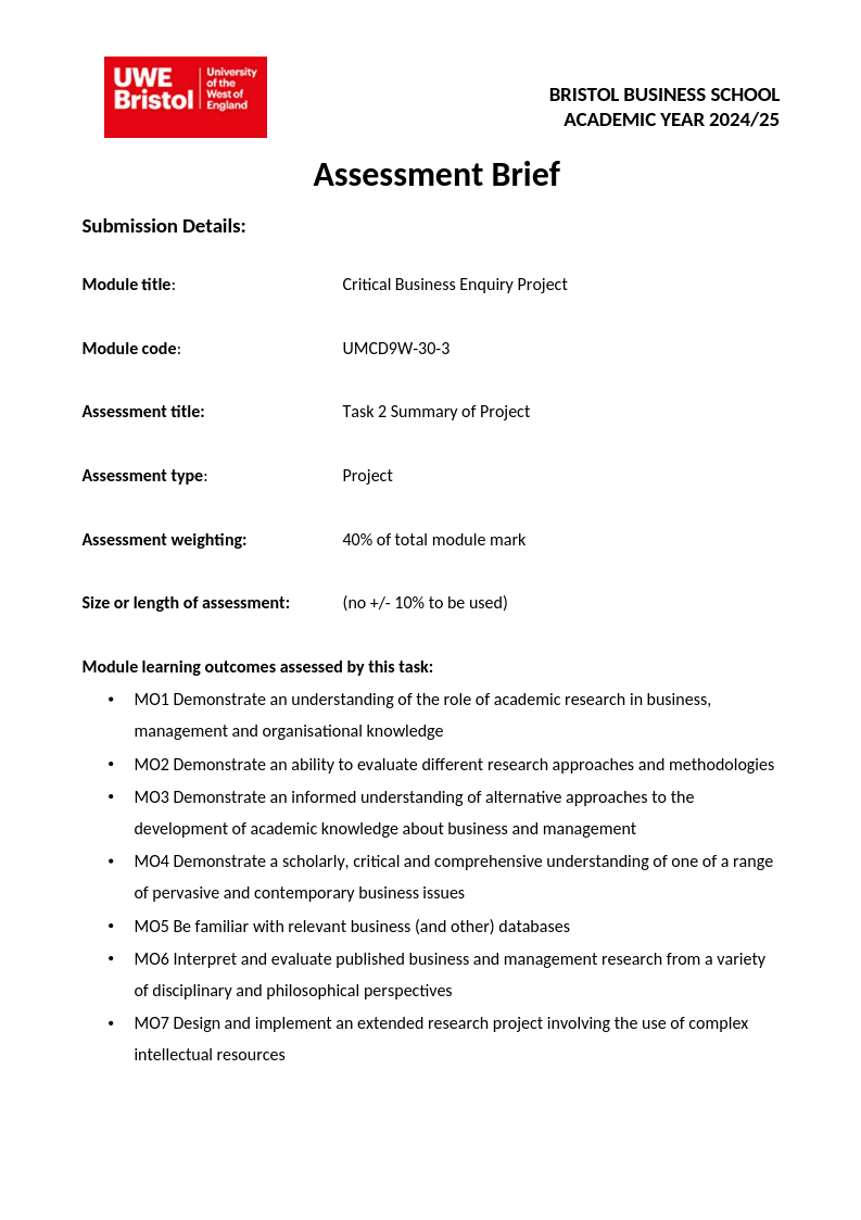 Assessment Brief_2024_2025 Task 2 Project(3) Assessment Brief_2024_2025 Task 2 Project(3)