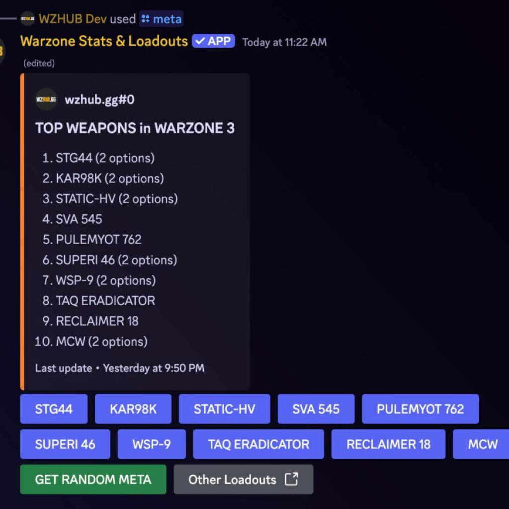 The Best Warzone Loadouts Discord Bot: Your Ultimate Companion The Best Warzone Loadouts Discord Bot: Your Ultimate Companion