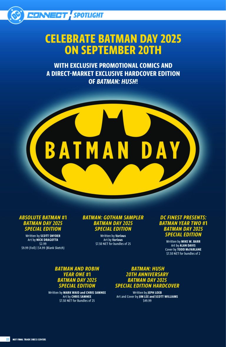 DC Comics’ Plans For Batman Day, Saturday, 20th of September, 2025 DC Comics’ Plans For Batman Day, Saturday, 20th of September, 2025