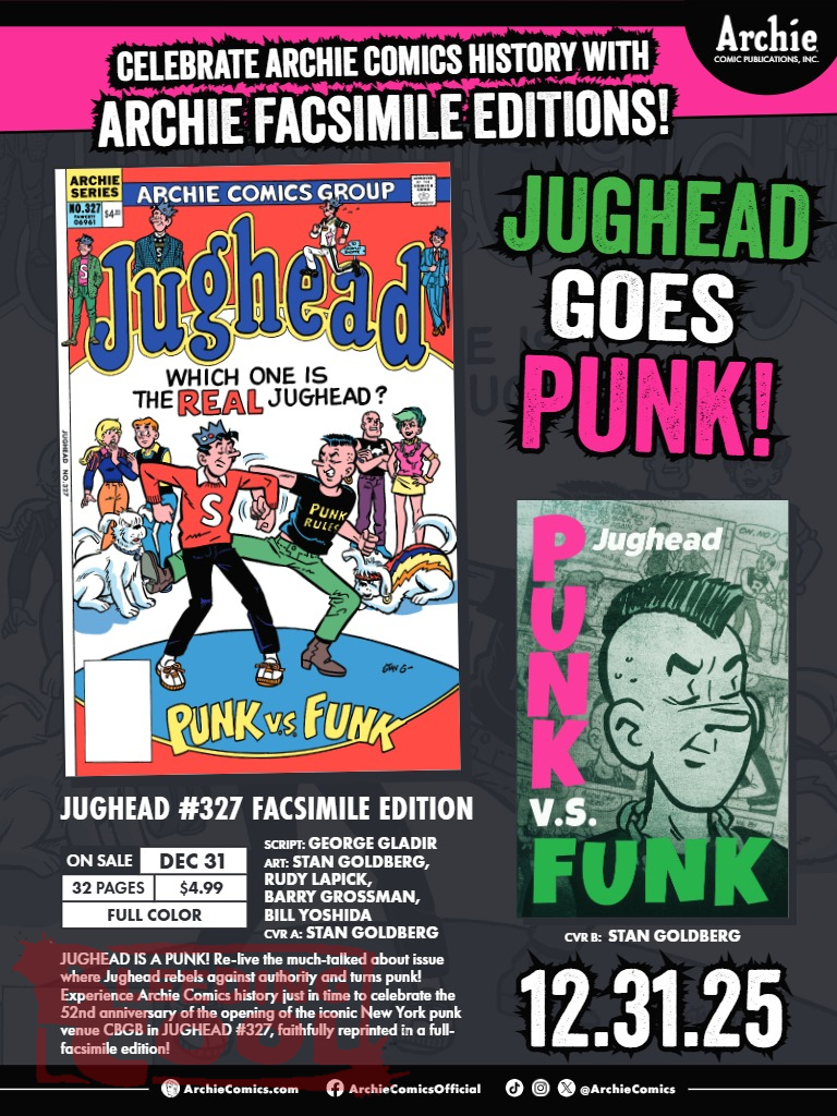 When Jughead Went Punk In Archie Comics December 2025 Solicits When Jughead Went Punk In Archie Comics December 2025 Solicits
