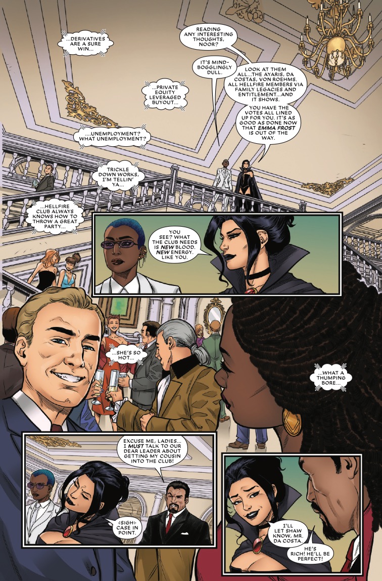 Emma Frost: The White Queen #5 Preview: Hellfire Backstab Spectacle Emma Frost: The White Queen #5 Preview: Hellfire Backstab Spectacle