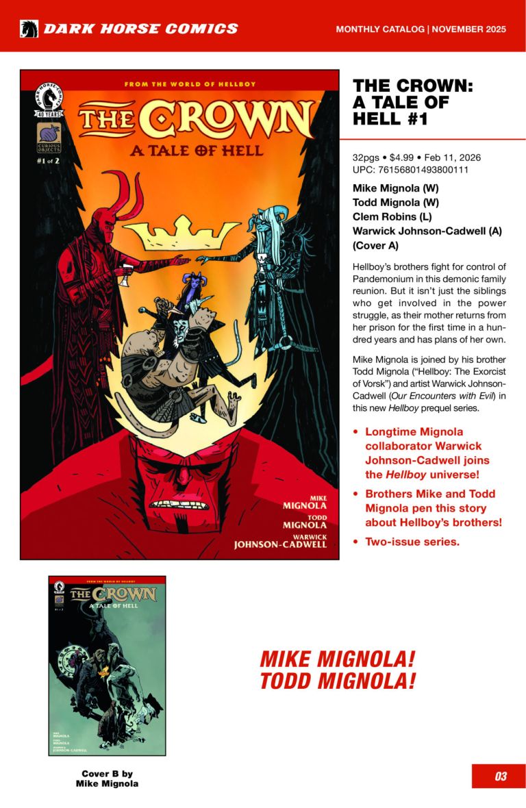 Dark Horse February 2026 Full Solicits With Hellboy’s Brothers Dark Horse February 2026 Full Solicits With Hellboy’s Brothers