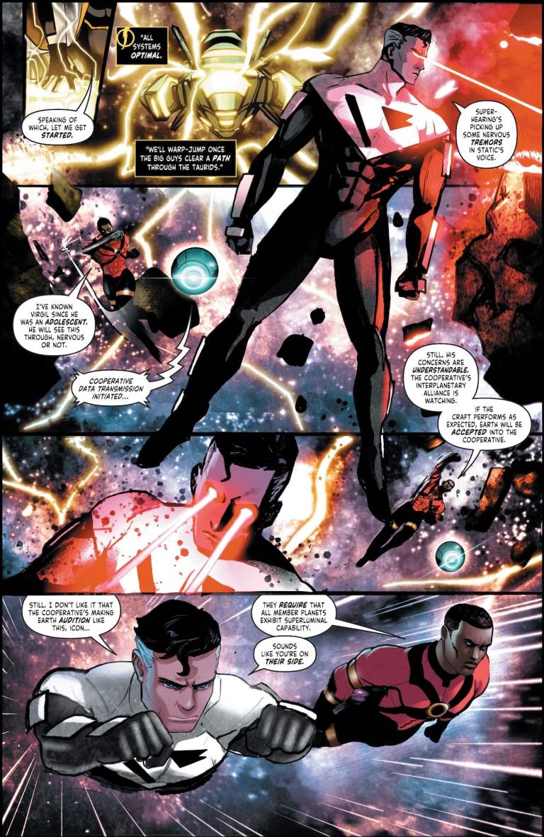 Batman/Static Beyond #1 Preview: Future Teamup Troubles Batman/Static Beyond #1 Preview: Future Teamup Troubles