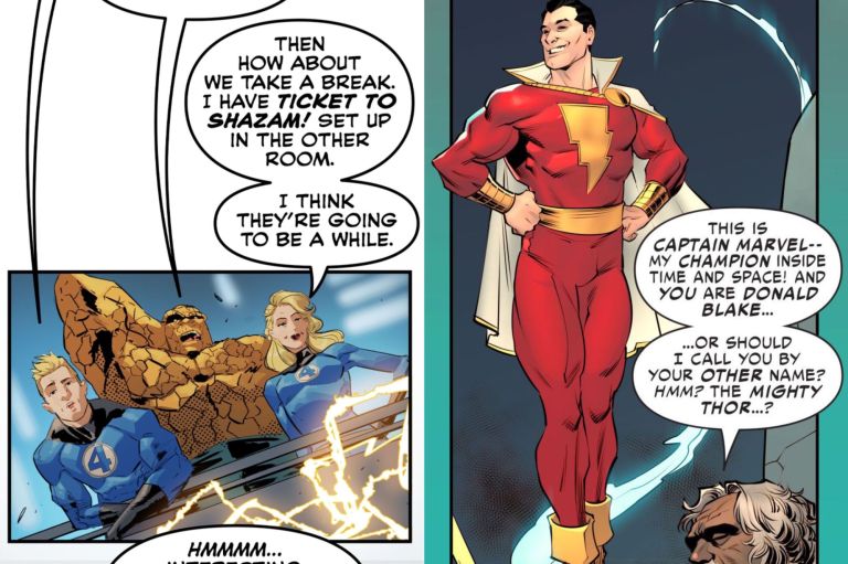 How DC & Marvel Universes Interact In Flash/Fantastic Four/Shazam/Thor How DC & Marvel Universes Interact In Flash/Fantastic Four/Shazam/Thor