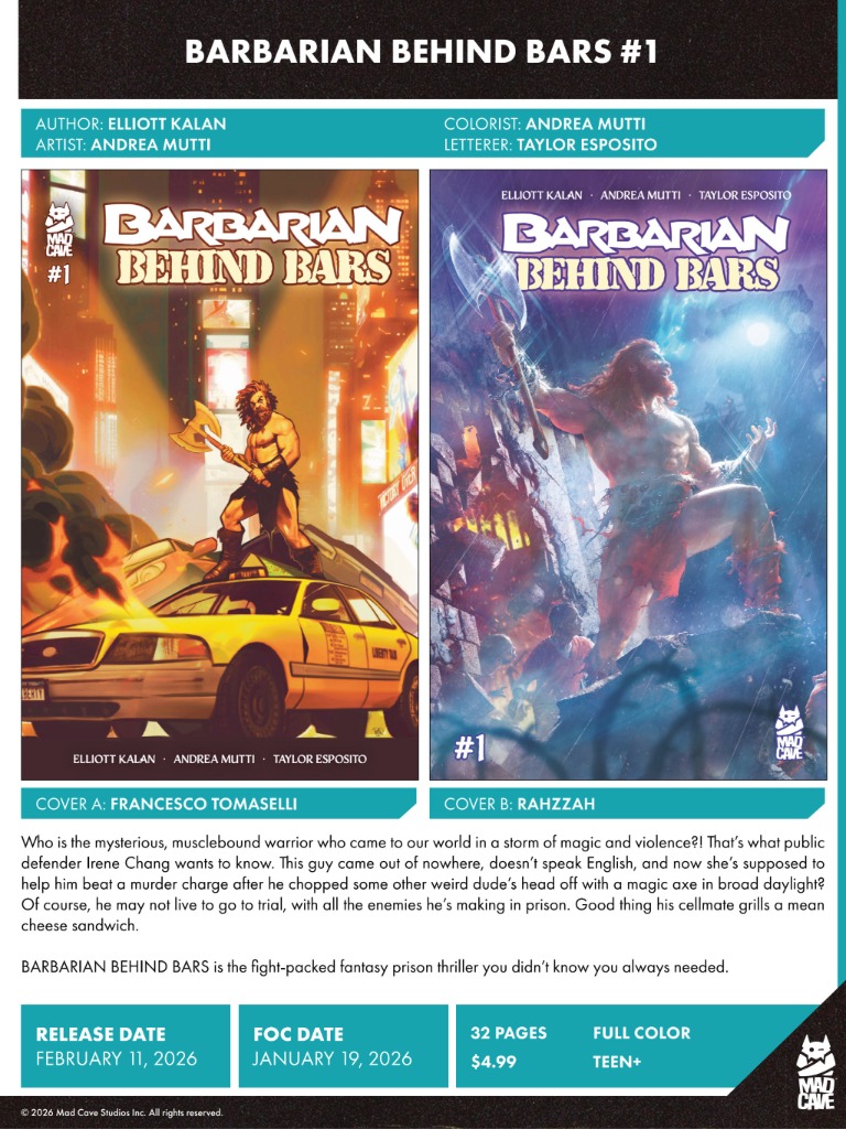 Mad Cave Full February 2026 Solicits- Barbarian Behind Bars, Is Ted OK Mad Cave Full February 2026 Solicits- Barbarian Behind Bars, Is Ted OK
