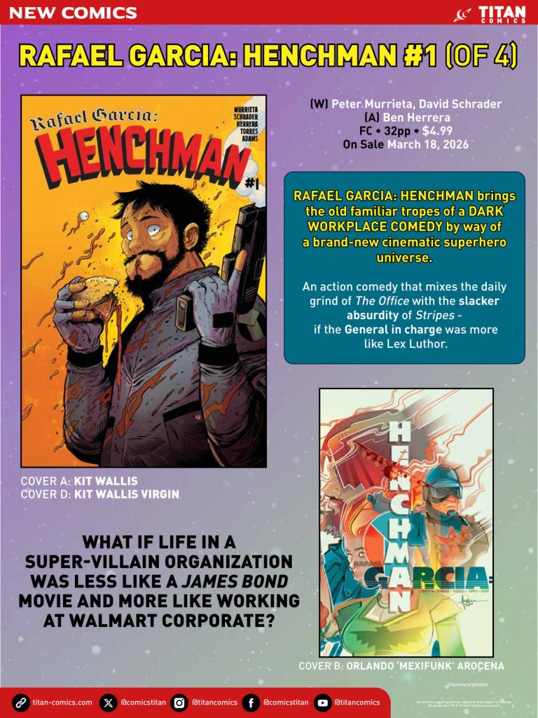 Titan Comics’ Full March 2026 Solicits – Rafael Garcia: Henchman #1 Titan Comics’ Full March 2026 Solicits – Rafael Garcia: Henchman #1