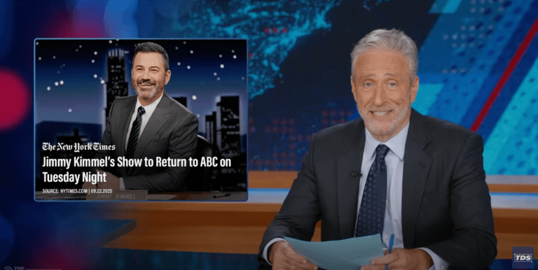 ‘The Daily Show’s Jon Stewart Addresses Jimmy Kimmel’s Return & Trump’s “Authoritarian Power Grabs”: “He Does Not Give A F— Anymore” ‘The Daily Show’s Jon Stewart Addresses Jimmy Kimmel’s Return & Trump’s “Authoritarian Power Grabs”: “He Does Not Give A F— Anymore”