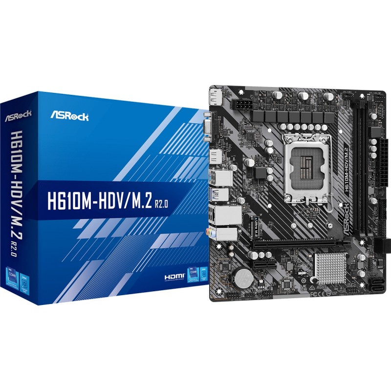 MOTHER ASROCK (LGA1700) H610M-HDV/M.2 R2.0 MOTHER ASROCK (LGA1700) H610M-HDV/M.2 R2.0