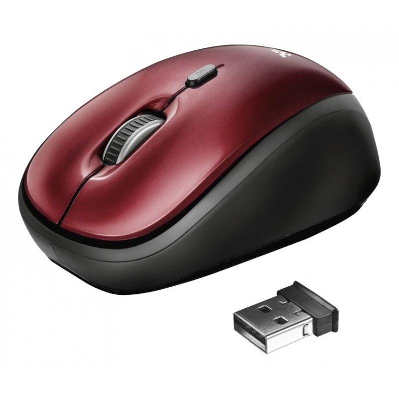MOUSE TRUST YVI WIRELESS ECO RED MOUSE TRUST YVI WIRELESS ECO RED