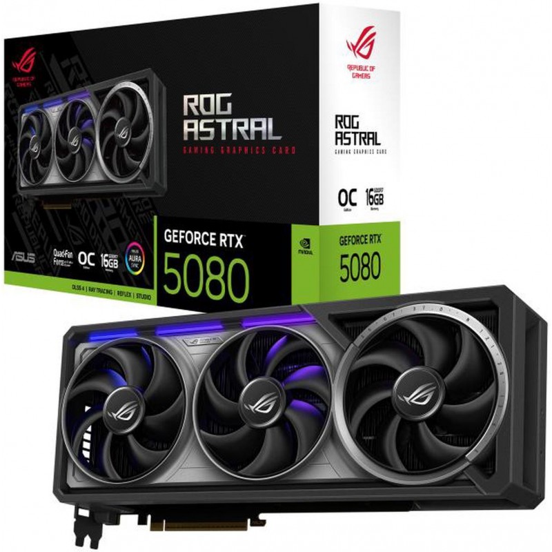 PLACA DE VIDEO ASUS ROG ASTRAL RTX 5080 O 16GB GAMING PLACA DE VIDEO ASUS ROG ASTRAL RTX 5080 O 16GB GAMING