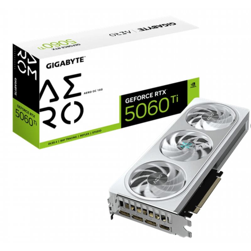 PLACA DE VIDEO GIGABYTE RTX 5060TI AERO 16GB PLACA DE VIDEO GIGABYTE RTX 5060TI AERO 16GB