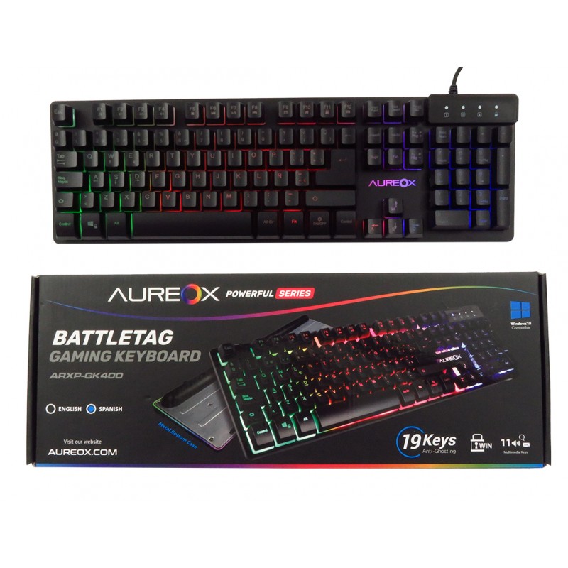 TECLADO AUREOX BATTLETAG GAMING GK400 TECLADO AUREOX BATTLETAG GAMING GK400
