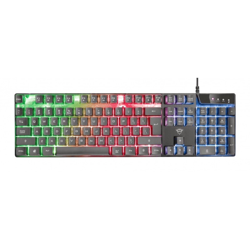TECLADO GAMER TRUST AZOR GXT 835 / IDIOMA INGLES TECLADO GAMER TRUST AZOR GXT 835 / IDIOMA INGLES