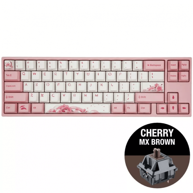 TECLADO MECANICO DUCKY MIYA PRO SAKURA V2 SWITCH CHERRY MX BROWN INGLES PBT ILUMINACION LED BLANCO TECLADO MECANICO DUCKY MIYA PRO SAKURA V2 SWITCH CHERRY MX BROWN INGLES PBT ILUMINACION LED BLANCO