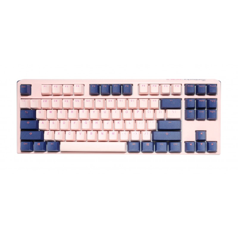 Teclado Mecanico Ducky One 3 TKL Fuji Teclas de color rosa y azul marino  Blue interruptor Ingles PBT Doble disparo sin costuras Estuche superior rosa Teclado Mecanico Ducky One 3 TKL Fuji Teclas de color rosa y azul marino  Blue interruptor Ingles PBT Doble disparo sin costuras Estuche superior rosa