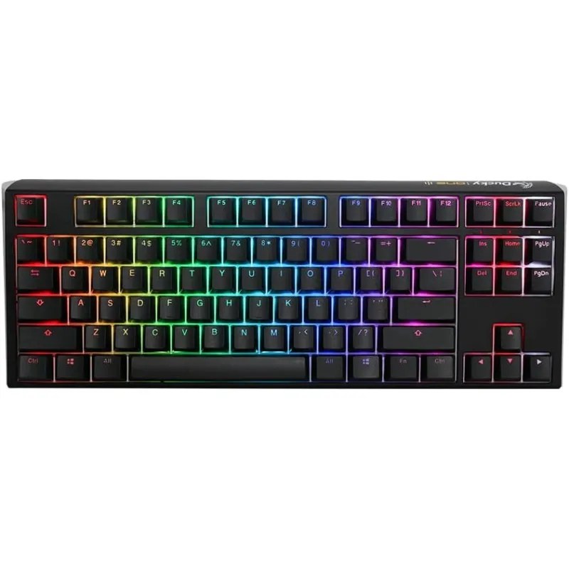 Teclado Mecanico Ducky One 3 TKL Teclas negras Velocidad interruptor plateado Ingles PBT Doble disparo sin costuras Estuche superior negro Estuche inf Teclado Mecanico Ducky One 3 TKL Teclas negras Velocidad interruptor plateado Ingles PBT Doble disparo sin costuras Estuche superior negro Estuche inf