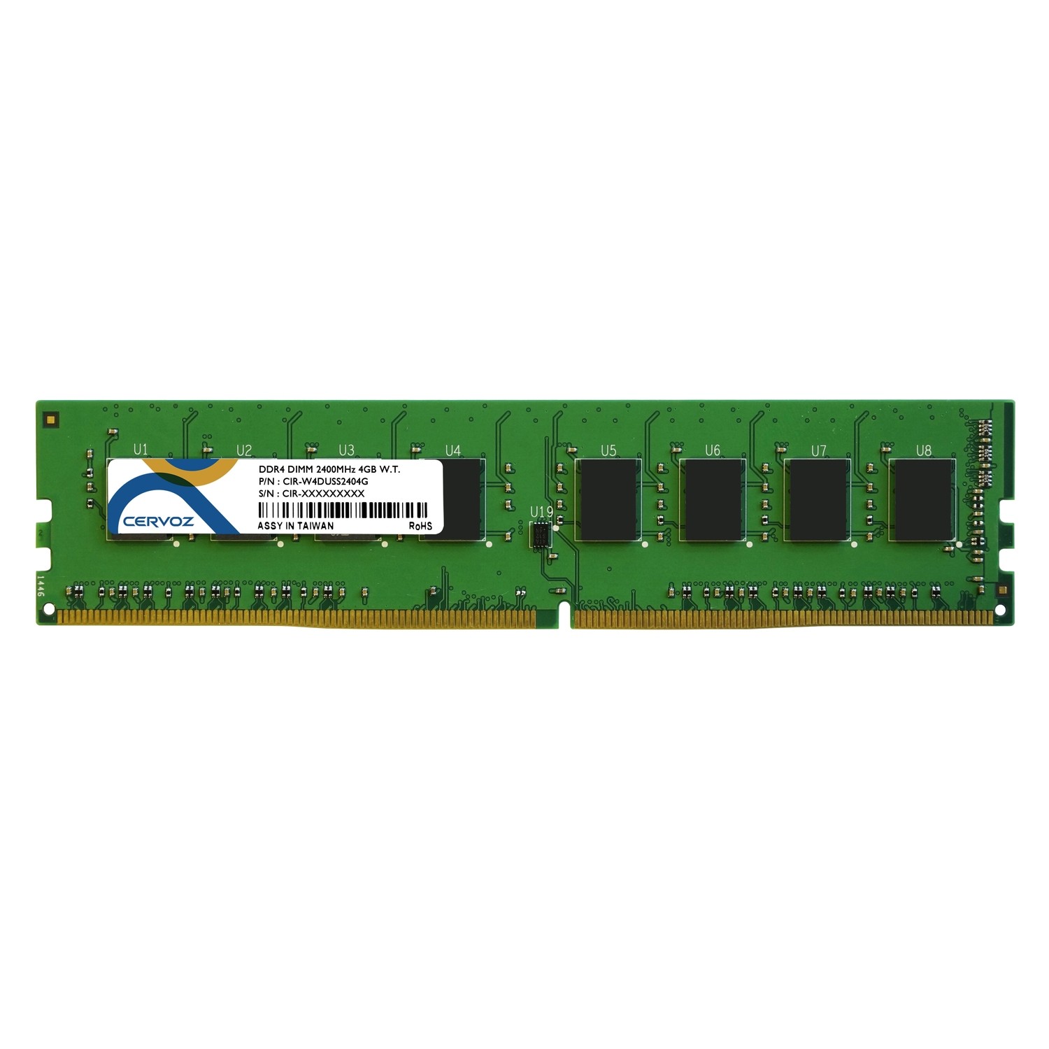 4GB Industrial DDR4 DIMM 2400MHz