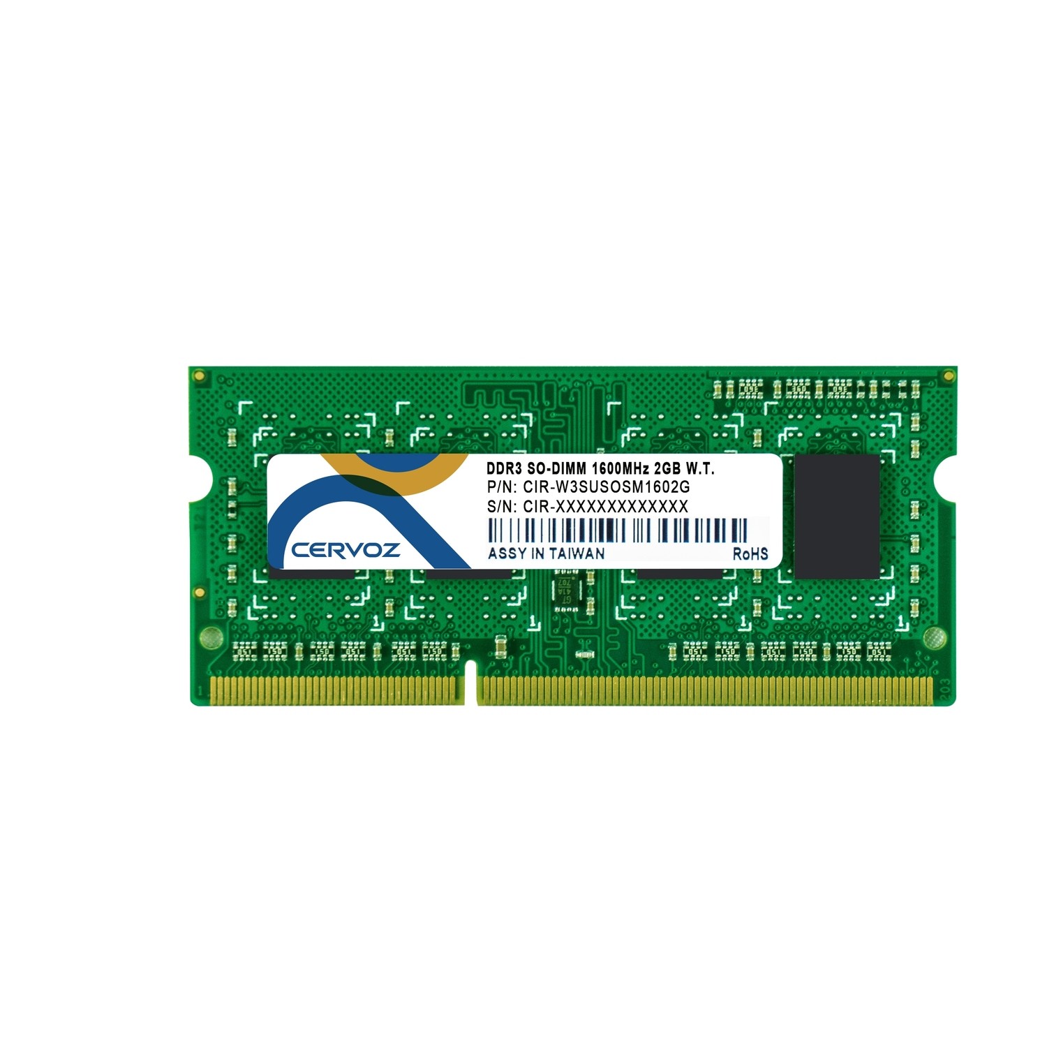 2GB Industrial DDR3 SO-DIMM 1600MHz