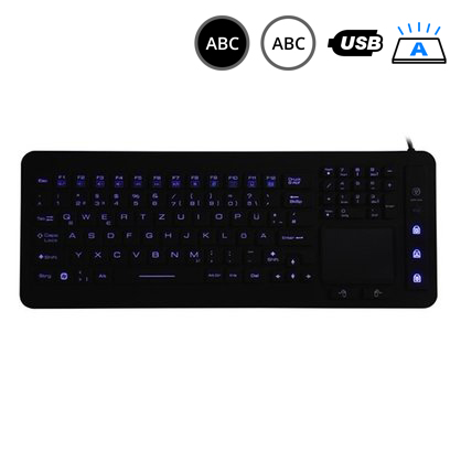 SK311BL - silikonová klávesnice s touchpadem, CZ