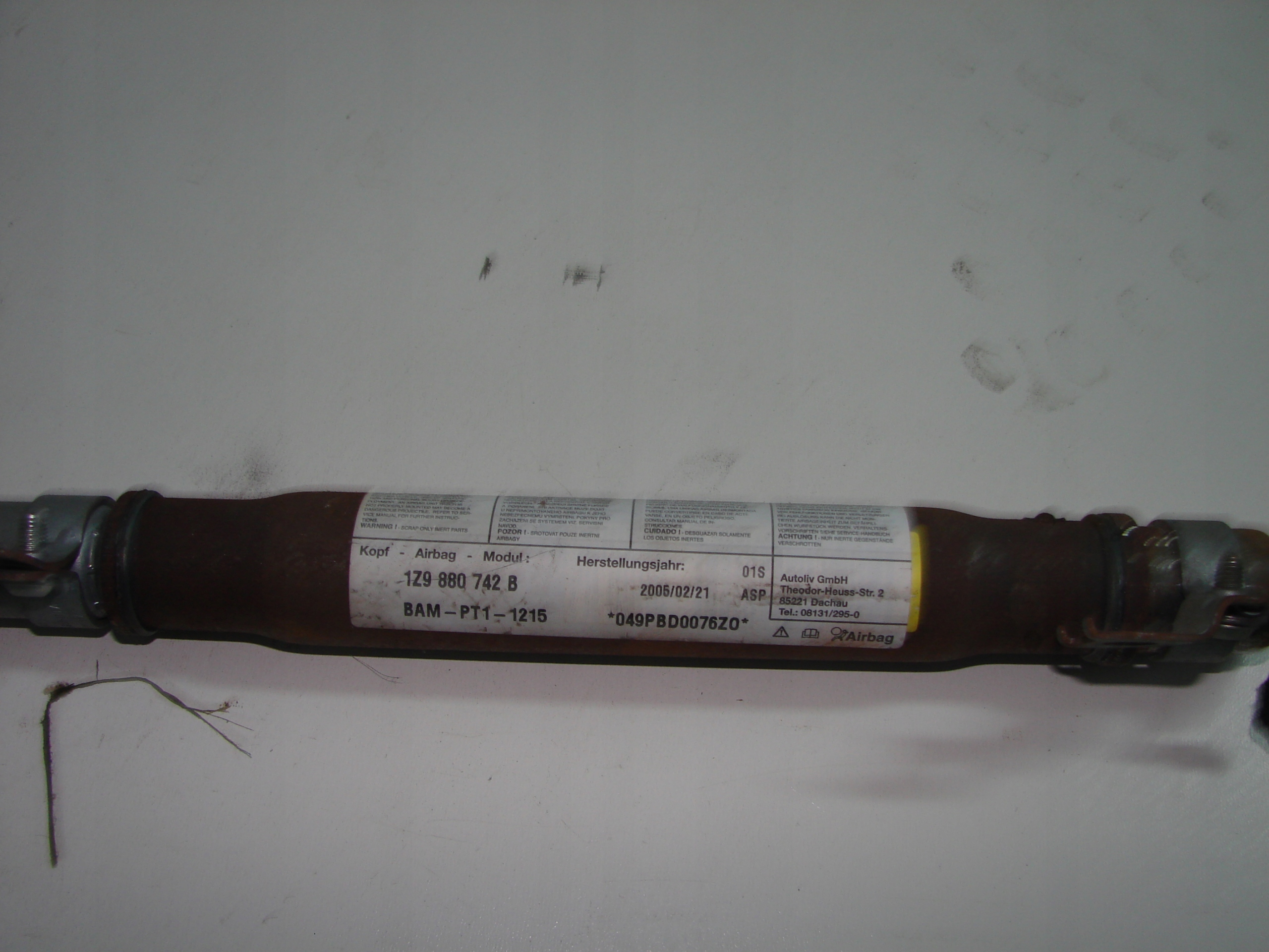 PRAVY STROPNY AIRBAG SKODA OCTAVIA II KOMBI