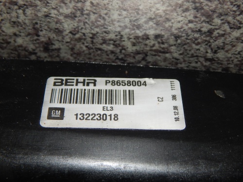 CHLADIC VODY VENTILATOR opel insignia 2.0 cdti