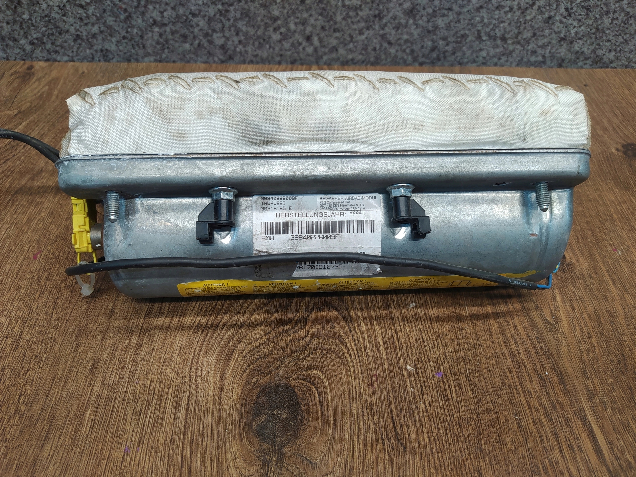 AIRBAG SPOLUJAZDCA BMW E53 X5 39840226009F