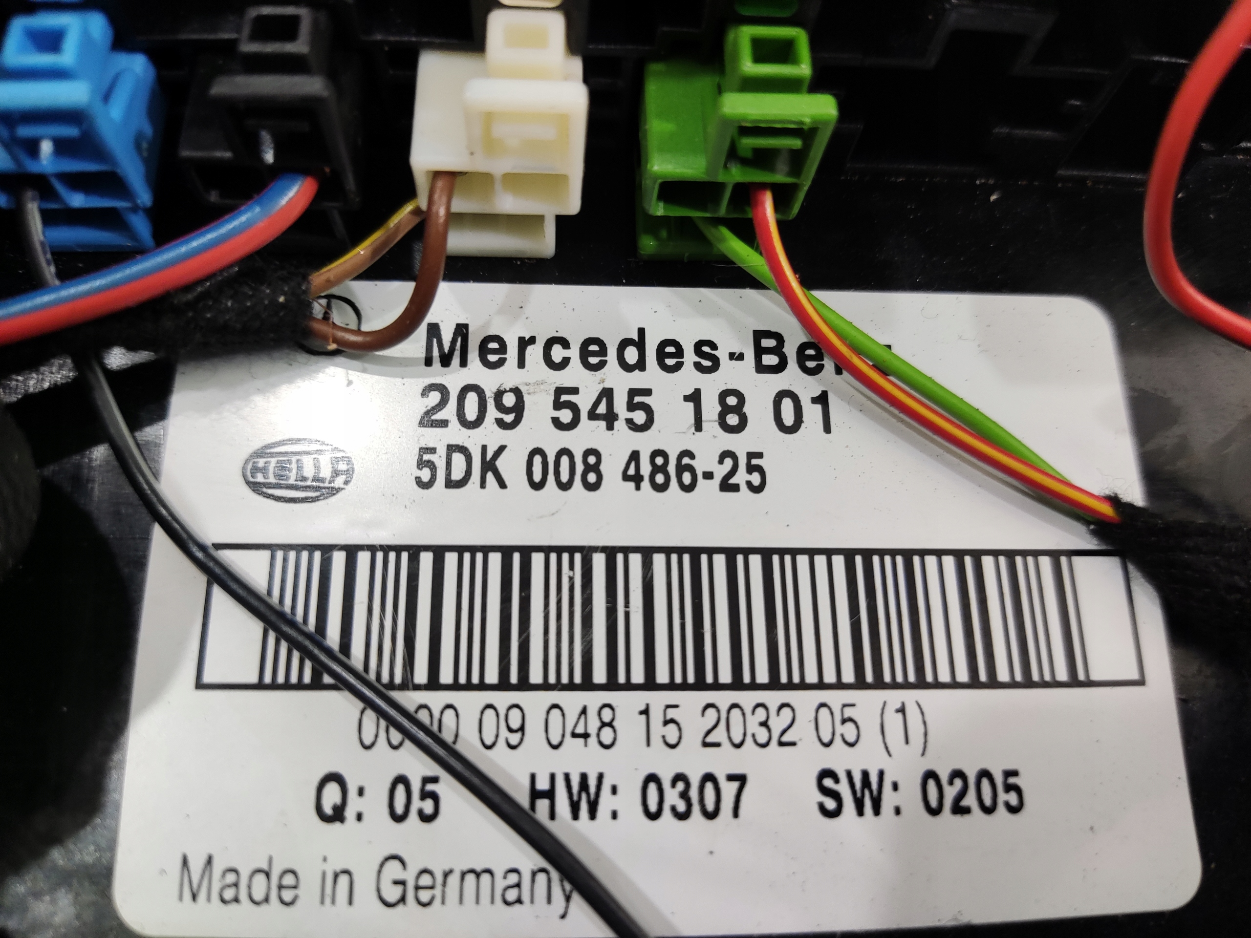 MODUL RIADIACA JEDNOTKA SAM MERCEDES CLK W209 209 2095451801 2005-2009 LIFT