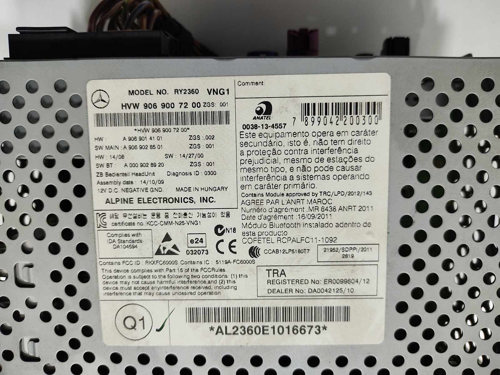 RADIO NAVIGACIA CRAFTER SPRINTER 906 A9069007200 9069007200 11-16