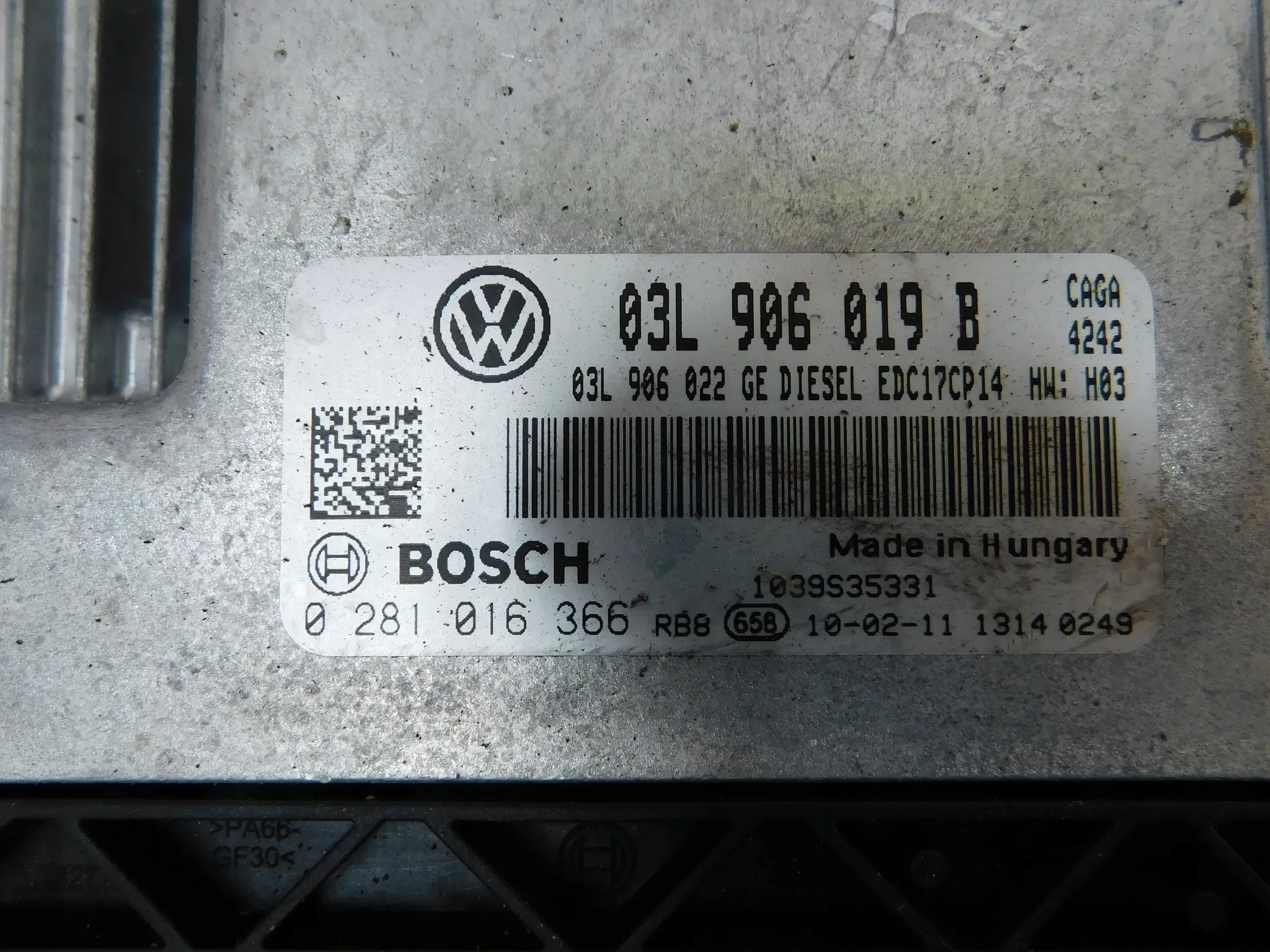 RIADIACA JEDNOTKA MOTORA SEAT EXEO 2.0 TDI 03L906019B