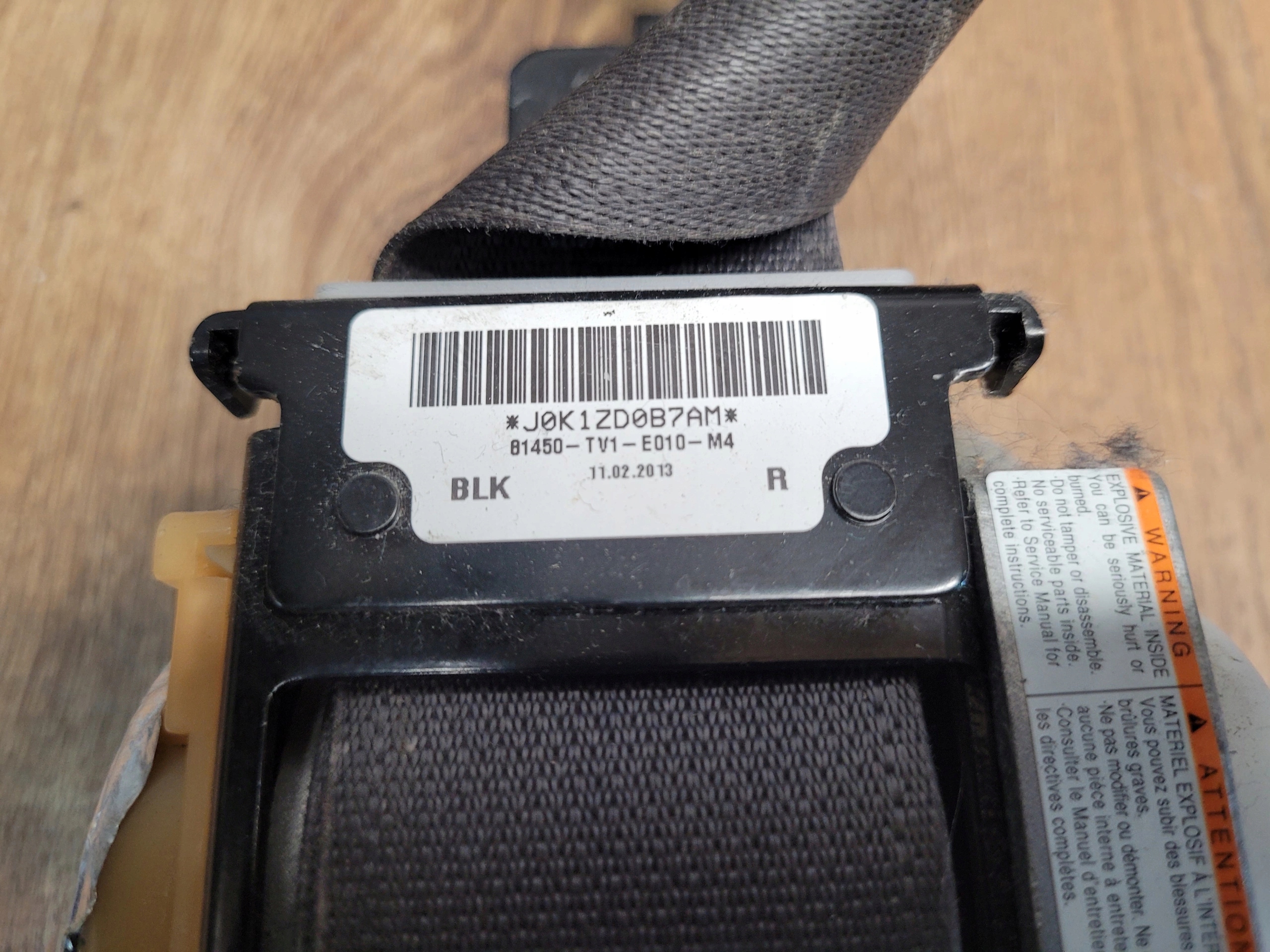 HONDA CIVIC 9 IX PRAVY PREDNY BEZPECNOSTNY PAS 81450-TV1-E010-M4