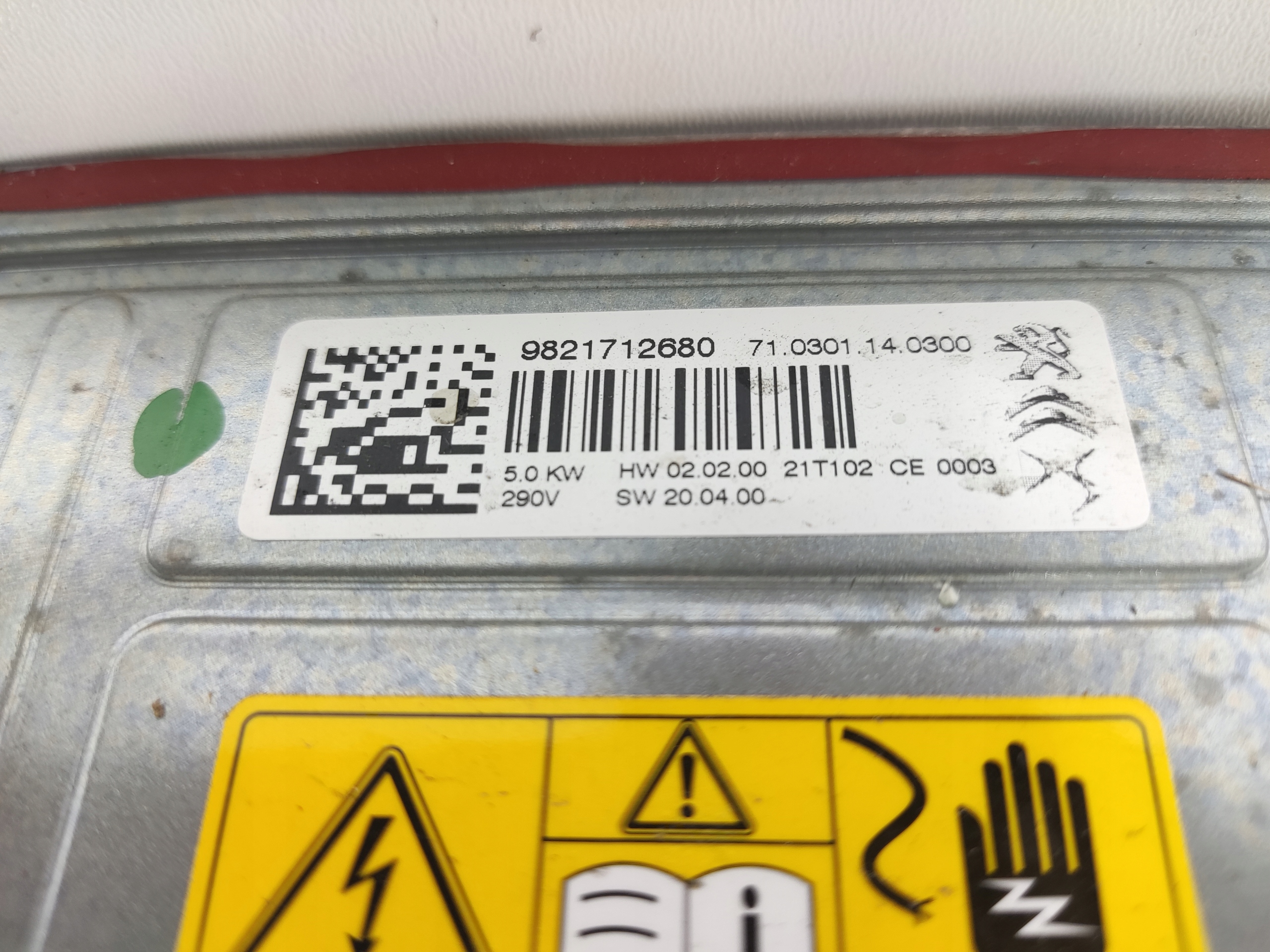 ODPOR KURENIA FUKARA PEUGEOT 3008 II 9821712680