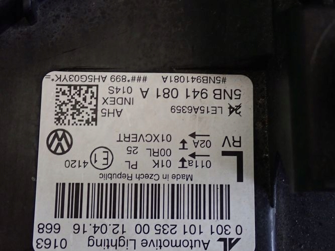 VW TIGUAN II FULL LED 15- LAVE PREDNE SVETLO