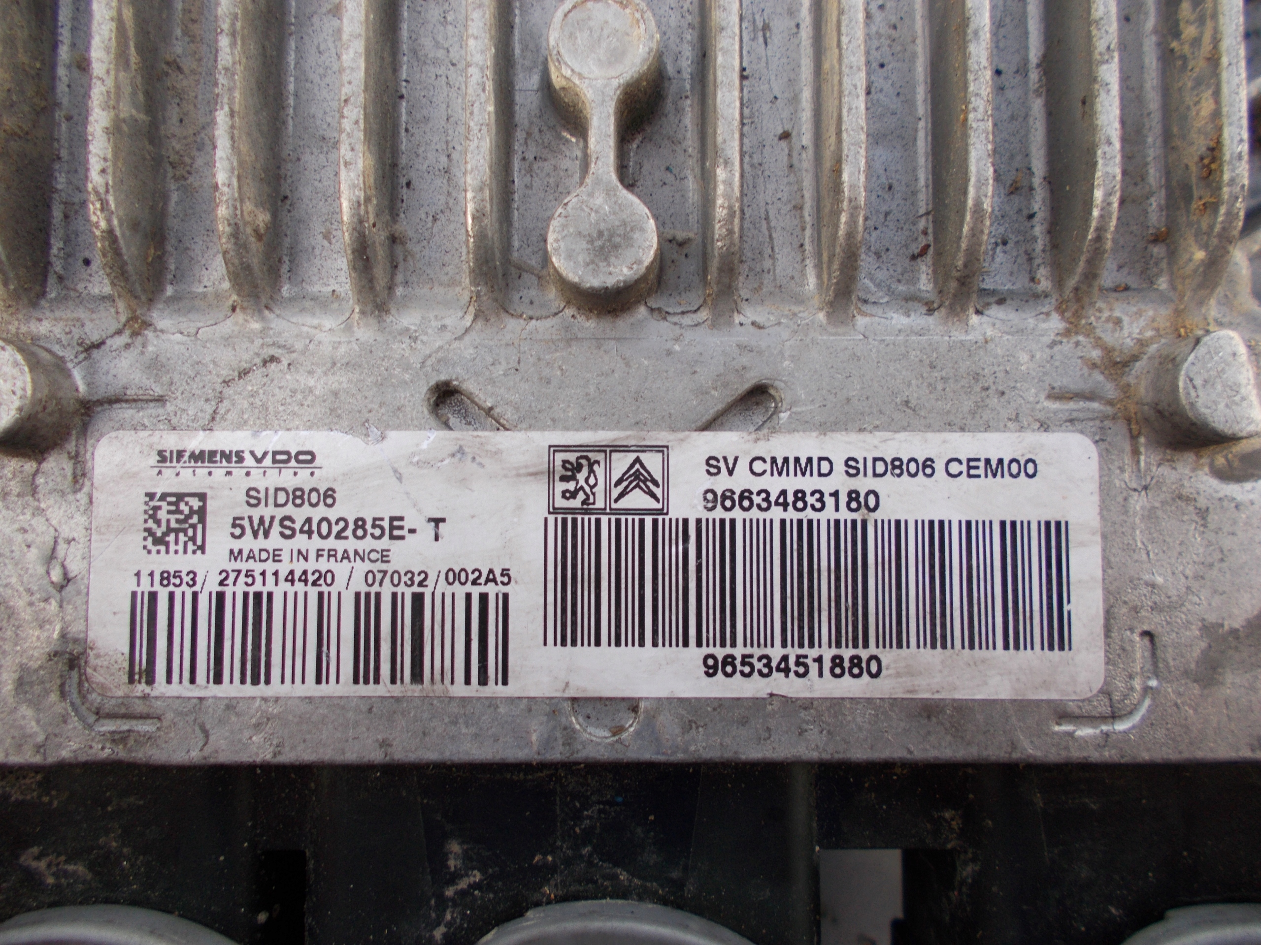 RIADIACA JEDNOTKA MOTORA 9663483180 CITROEN PEUGEOT