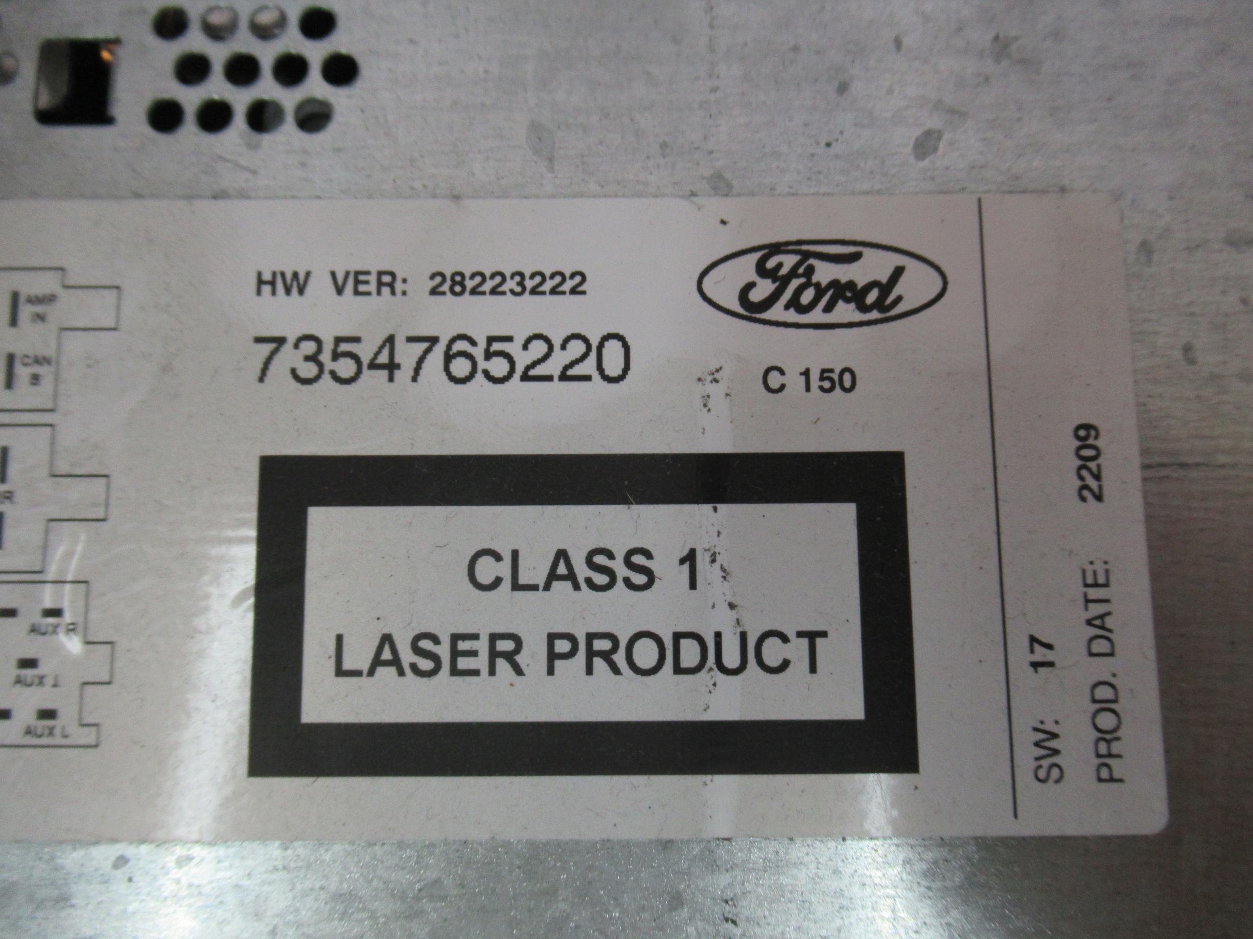 RADIO FORD KA 7354765220