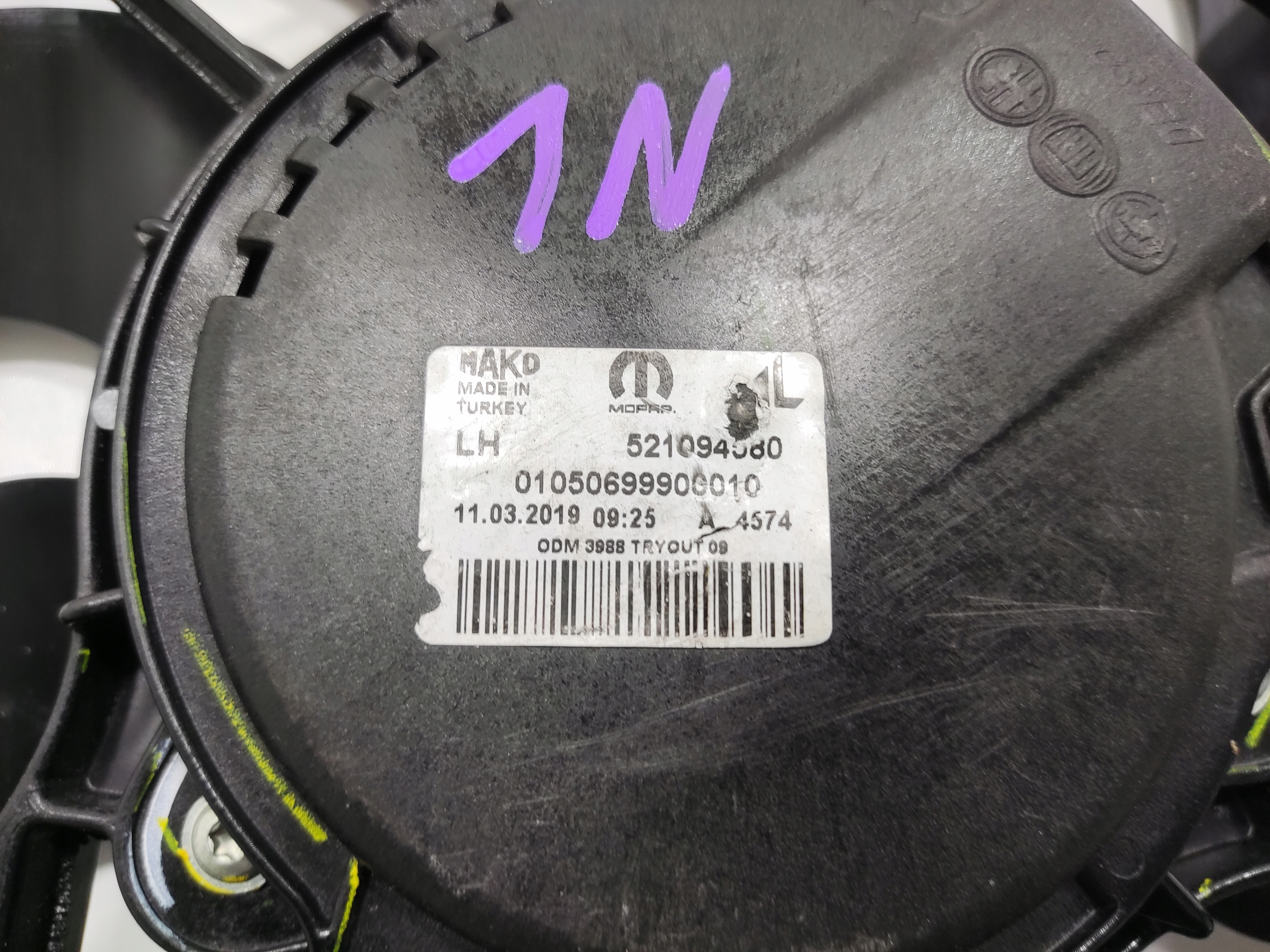 VENTILATOR CHLADICA FIAT DOBLO II 1.3 M-JET EURO 6 00521017600 17-
