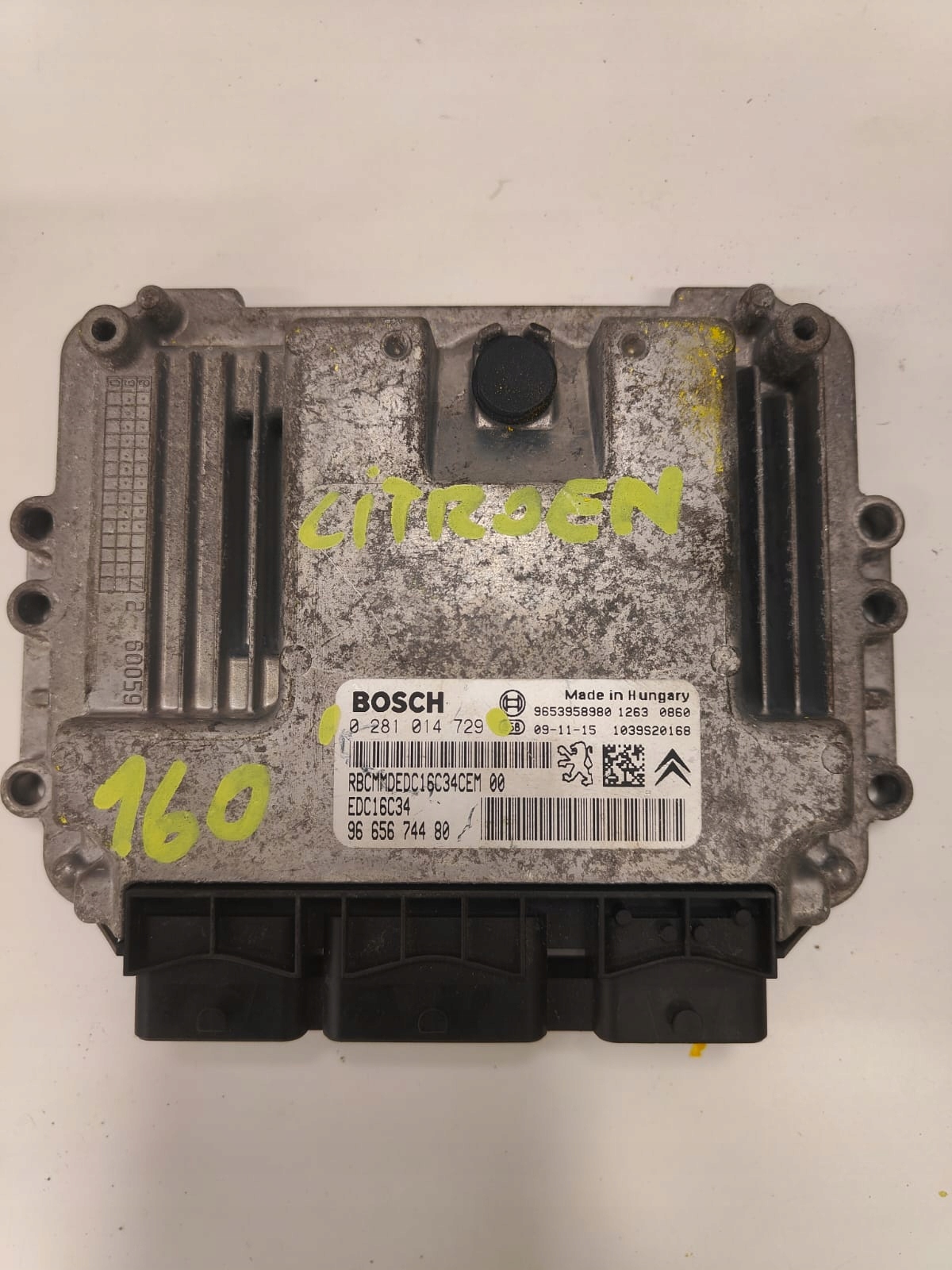 Citroen 9665674480 0281014729 RIADIACA JEDNOTKA MOTORA