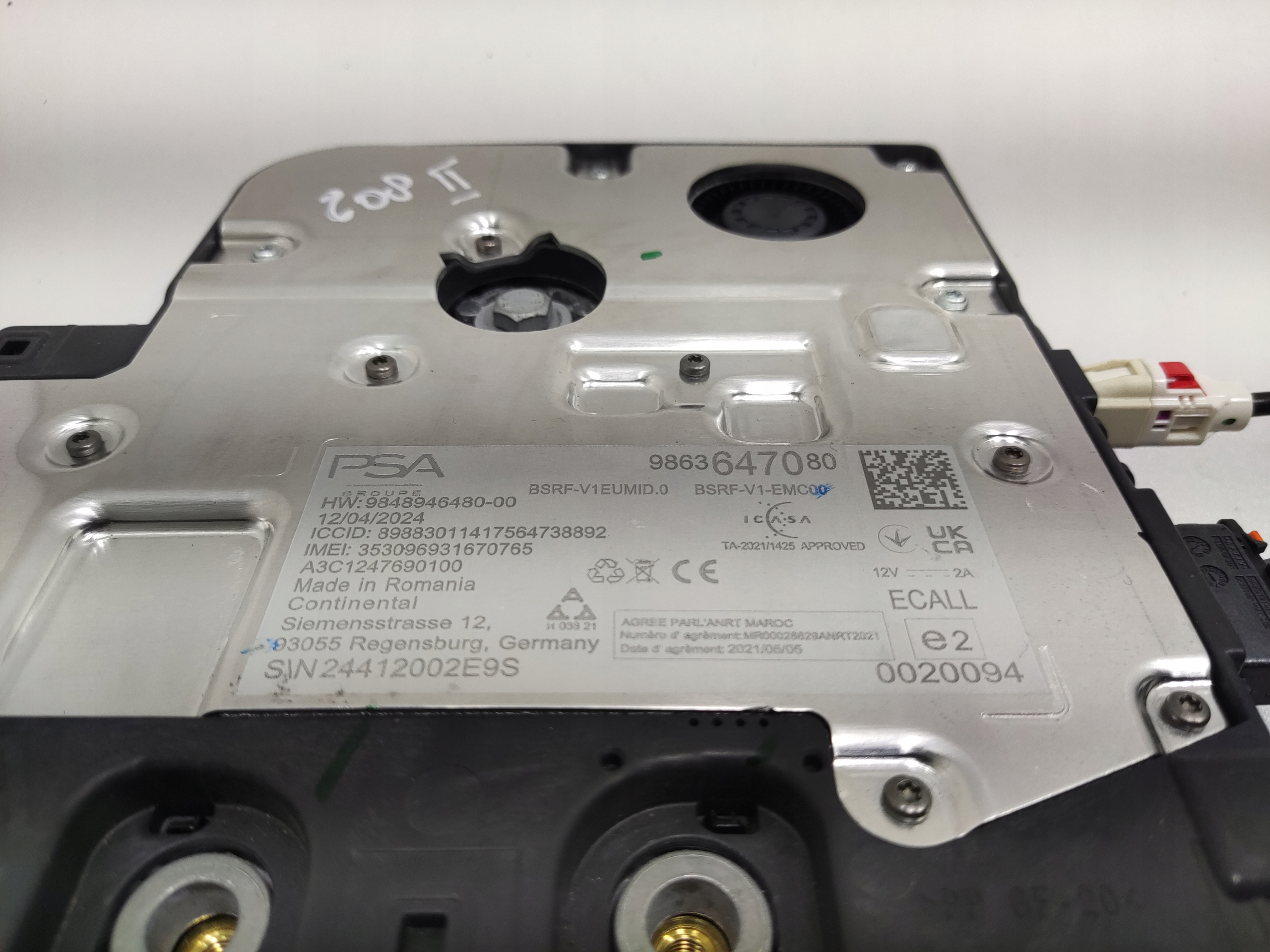 ANTENA MODUL GPS PEUGEOT 208 II 2024-2025 LIFT 9863647080