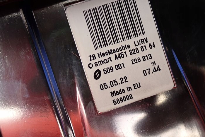 SMART A451 451  LAVE ZADNE SVETLO