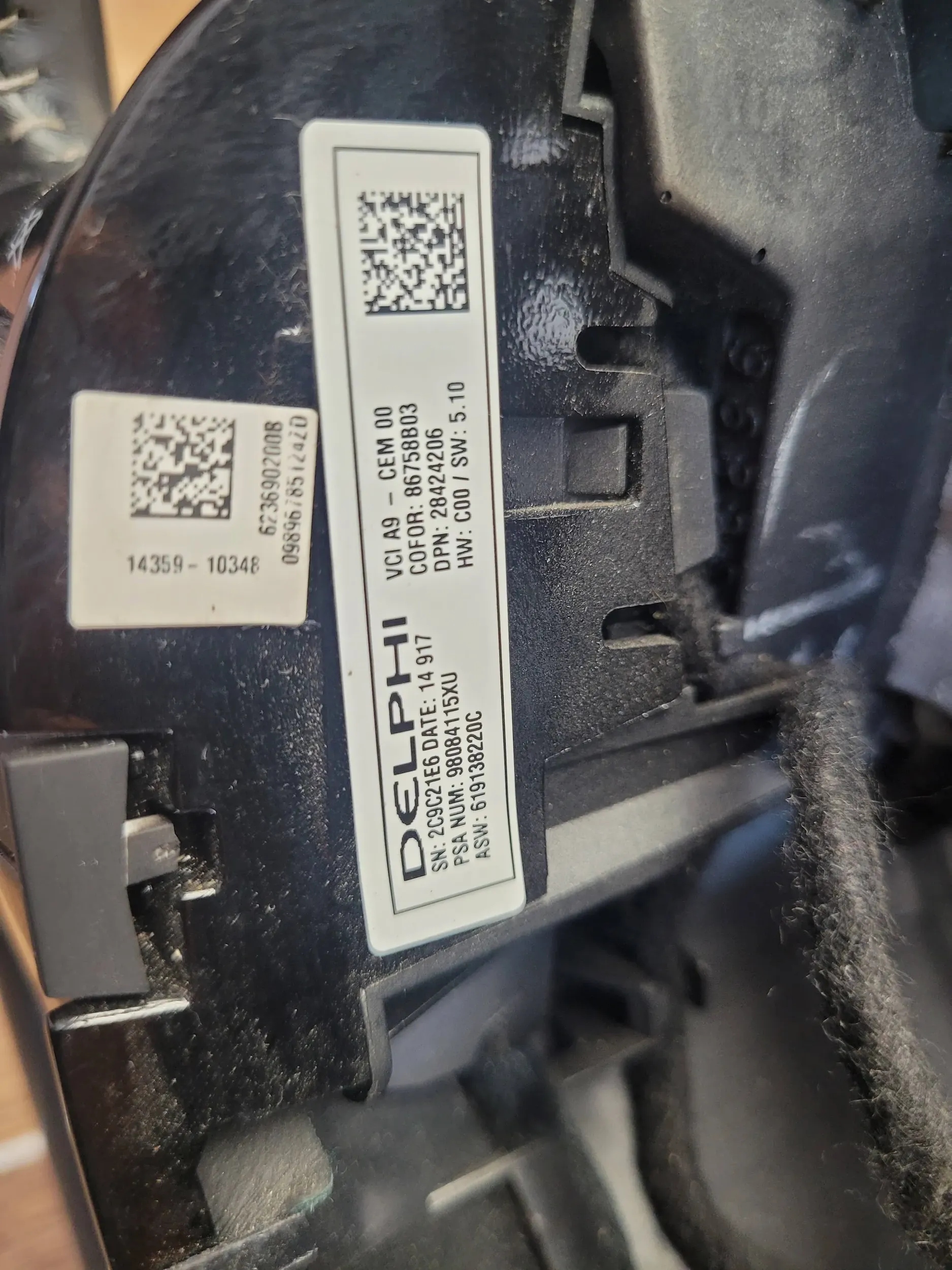Peugeot 308 T9 208 2008 619138220C VOLANT